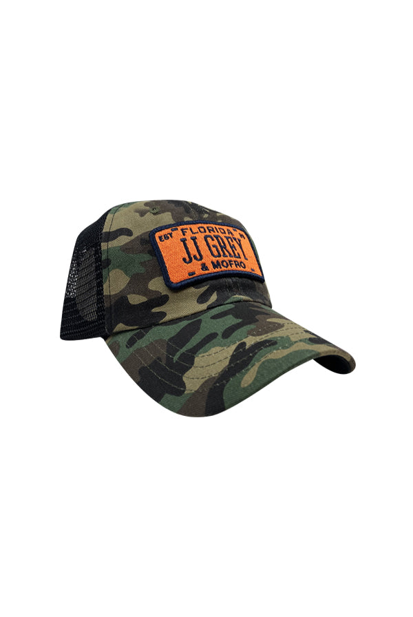 JJ Grey License Plate Hat (Camo)