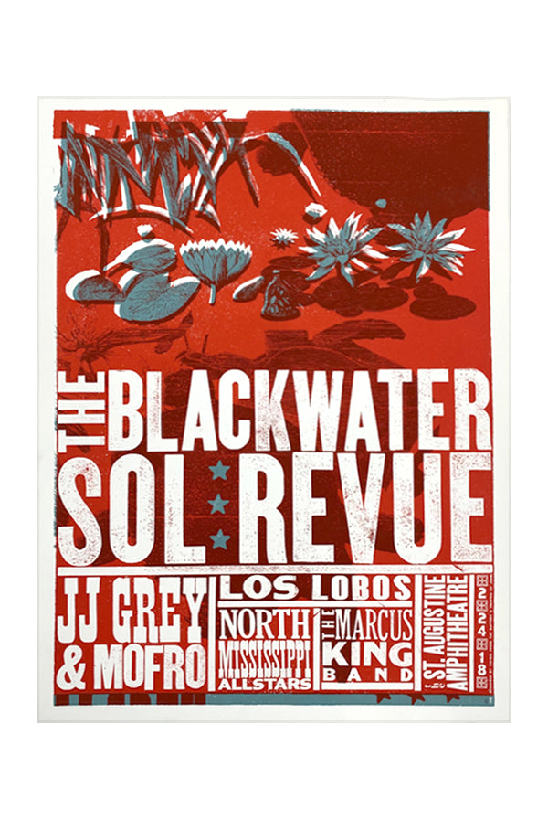 The Blackwater Sol Revue Poster St Augustine (Red) JJ Grey