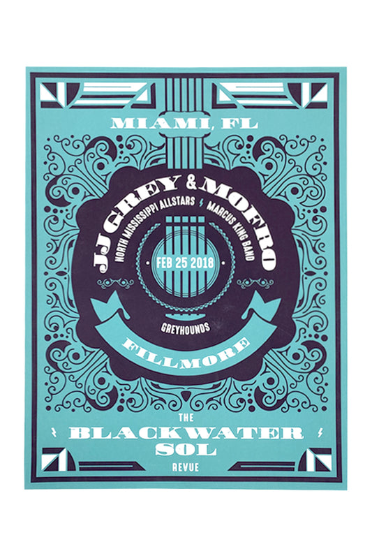 The Blackwater Sol Revue Poster - Miami (Blue)