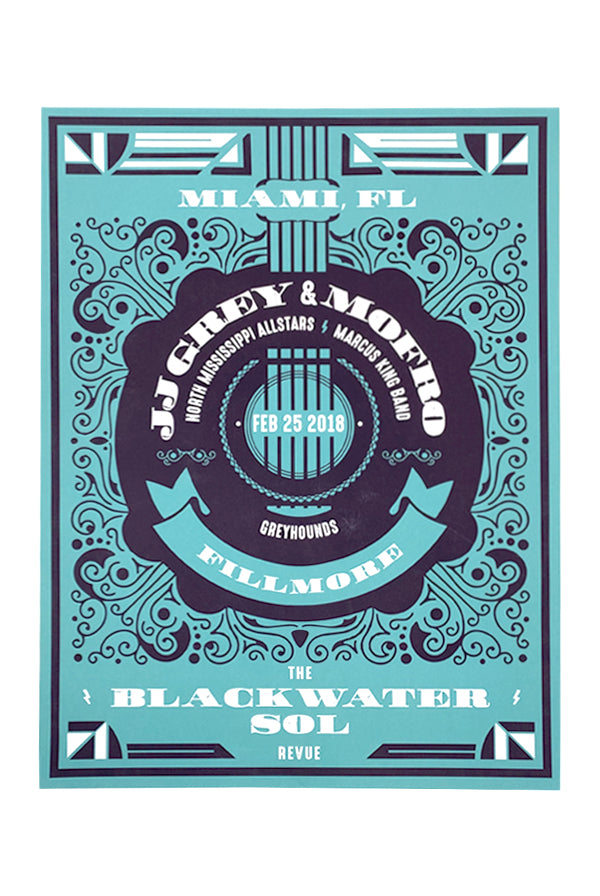 The Blackwater Sol Revue Poster - Miami (Blue)