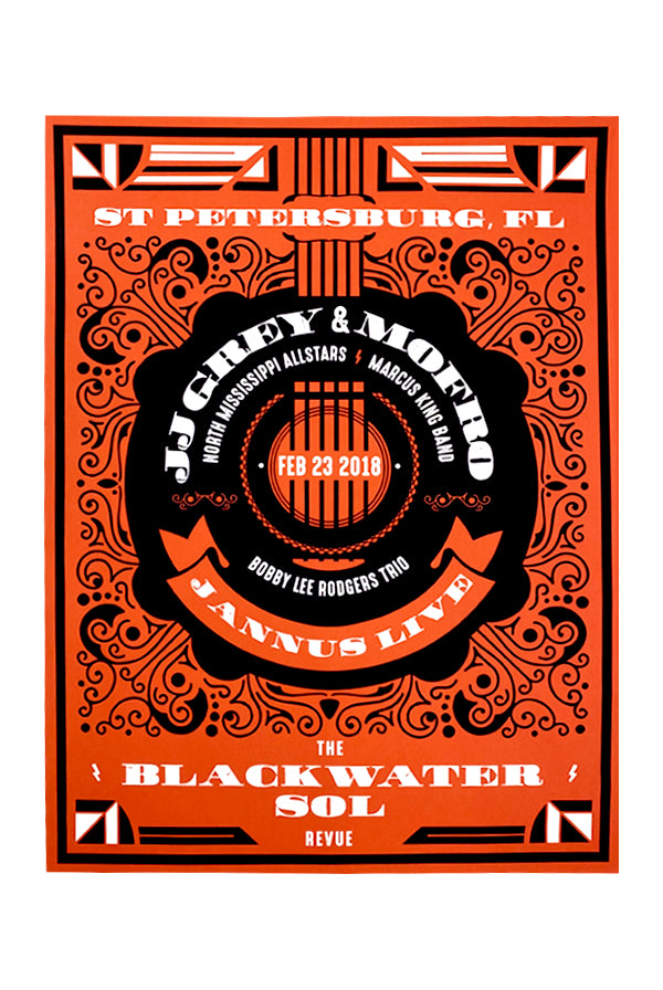 The Blackwater Sol Revue Poster St Pete (Orange) JJ Grey